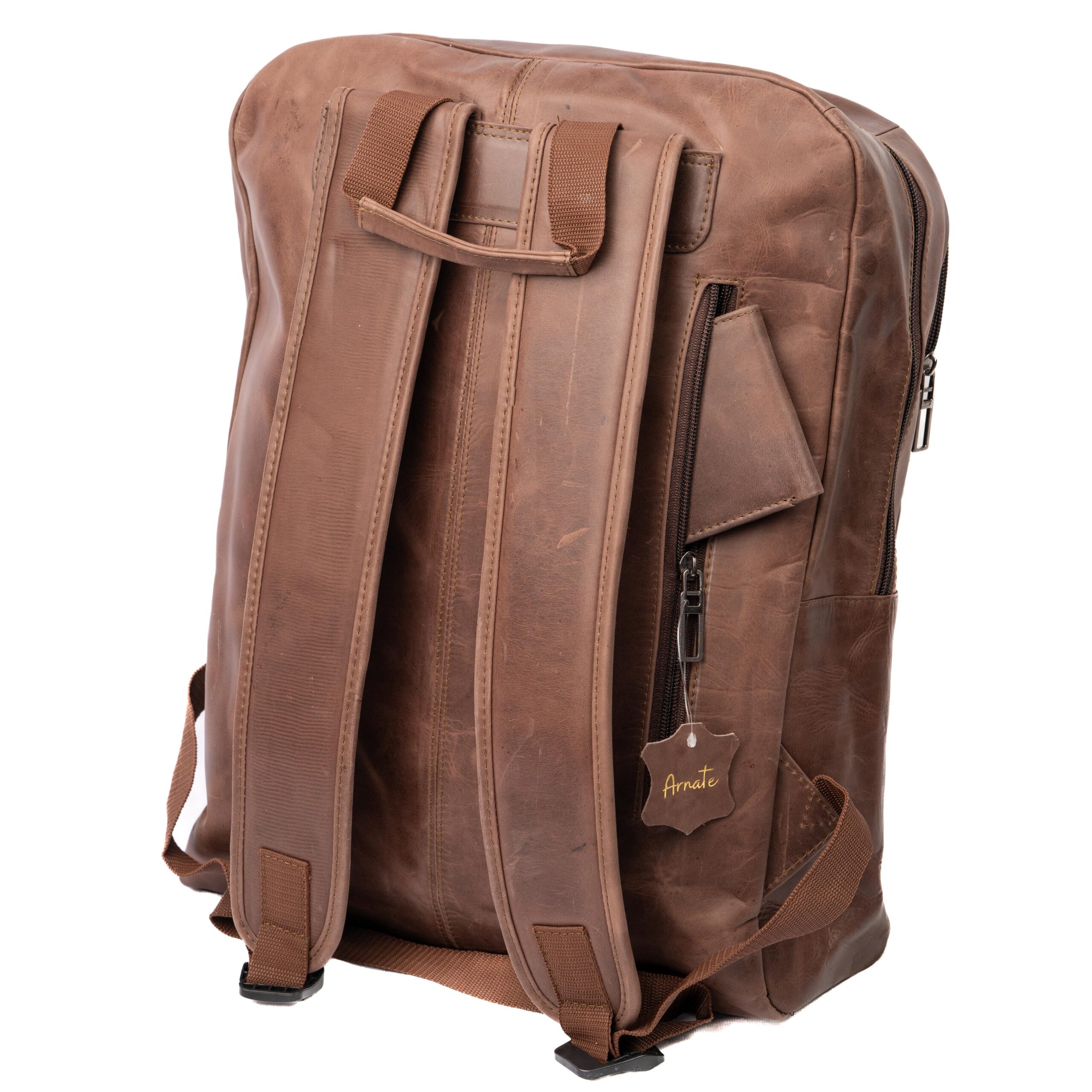 Brown Classic Backpack Laptop Bag