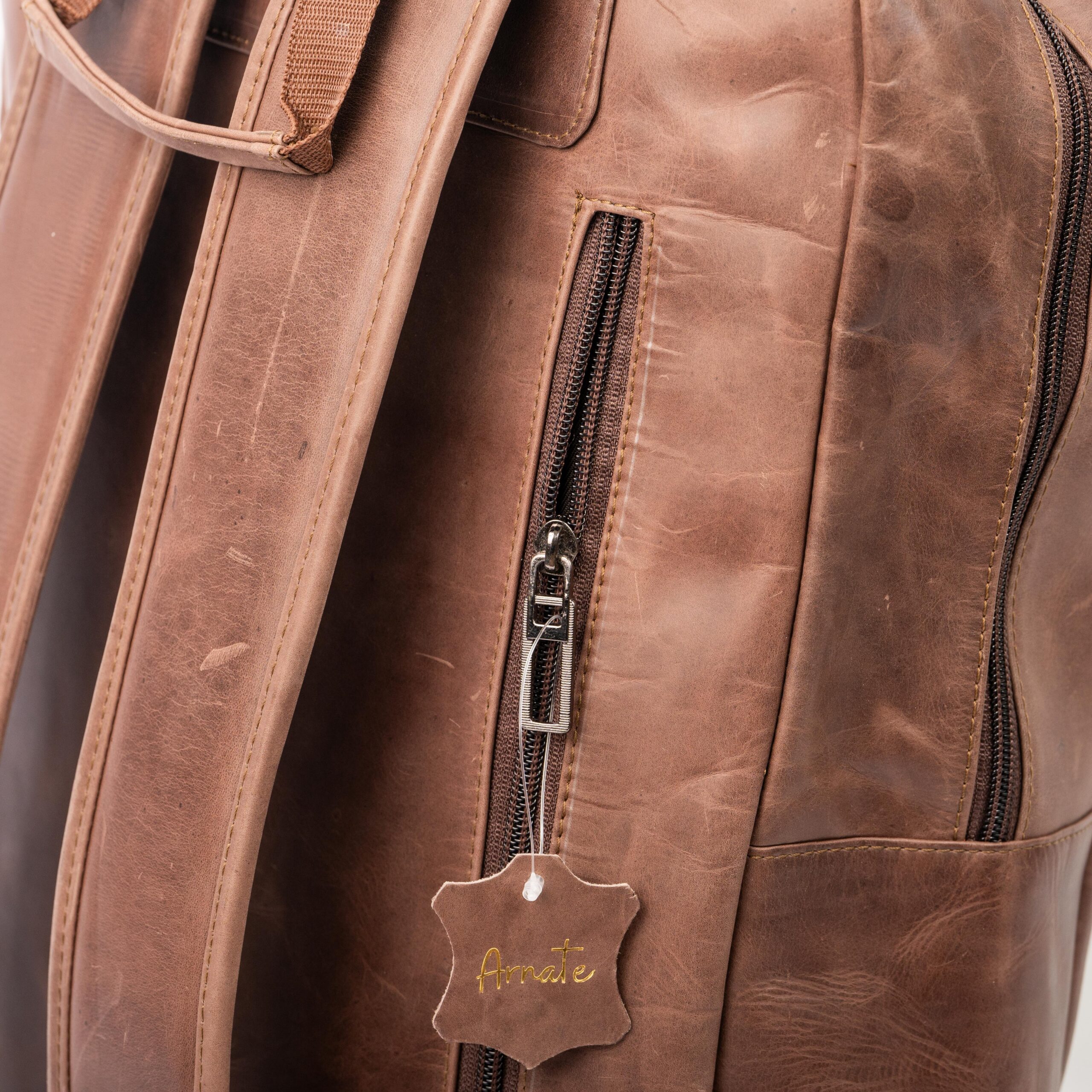 Brown Classic Backpack Laptop Bag