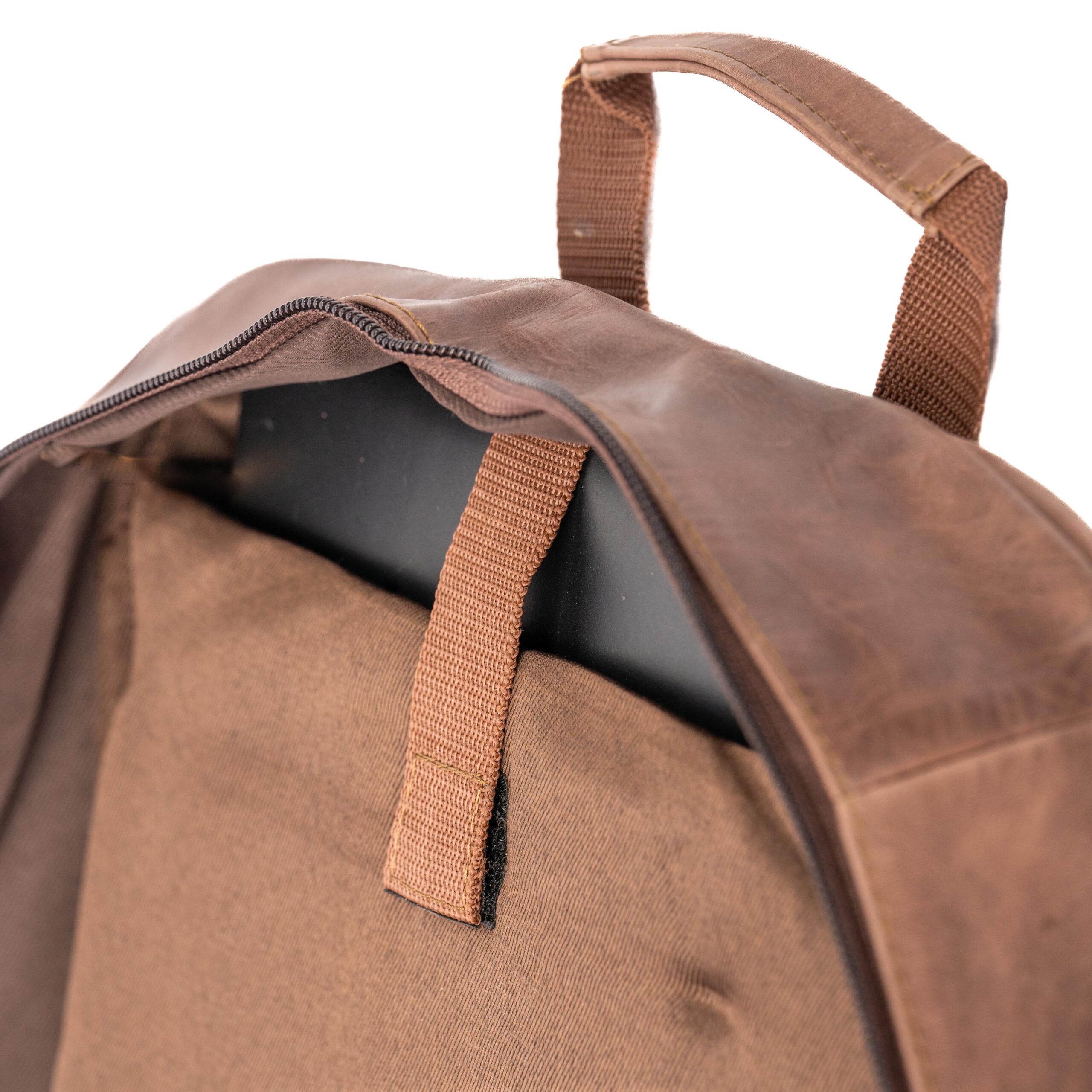 Brown Classic Backpack Laptop Bag