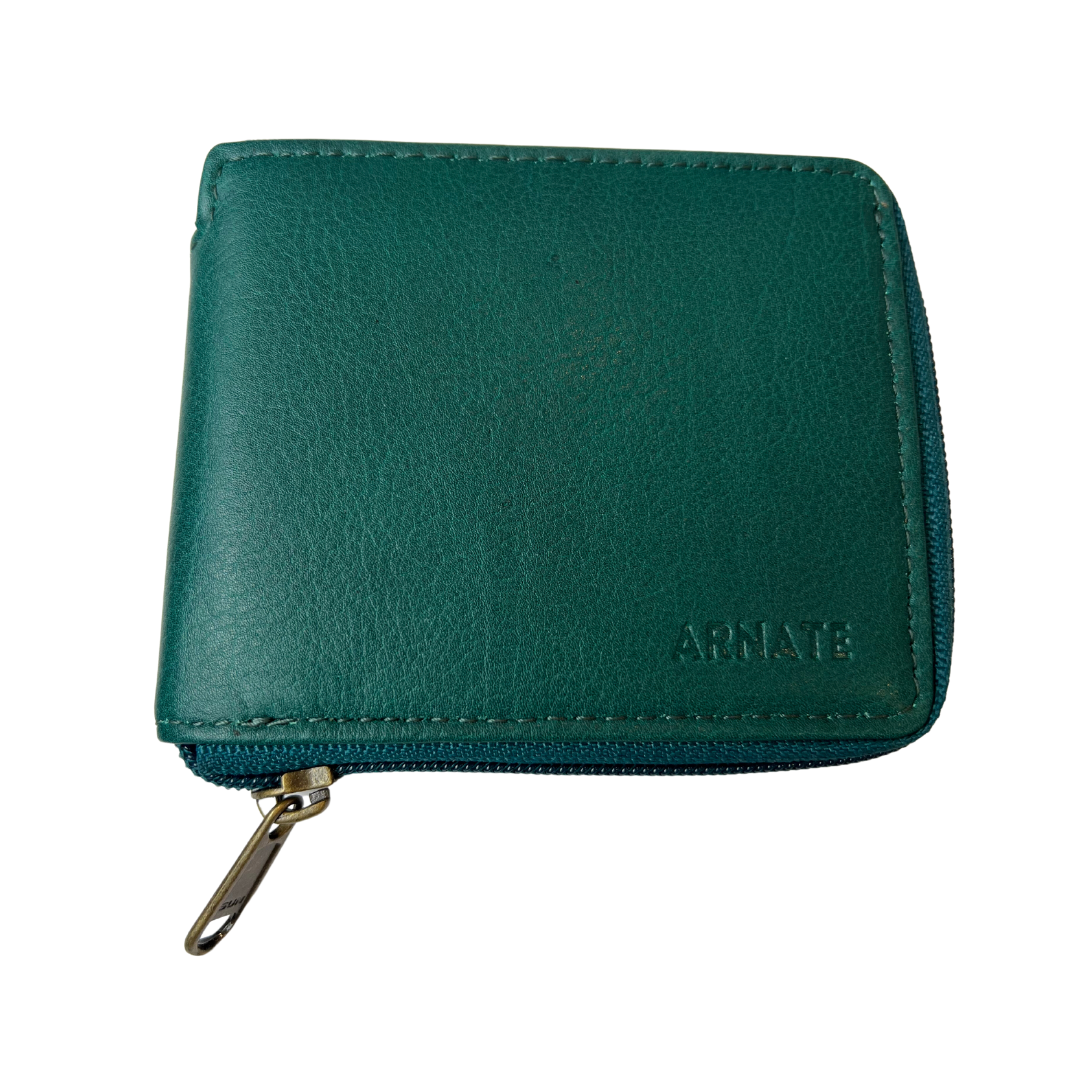 Ziparound Wallet Medium Emerald Green